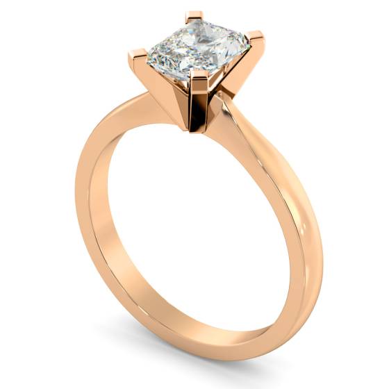 HRRA1145 4 Claw Radiant Solitaire Diamond Ring