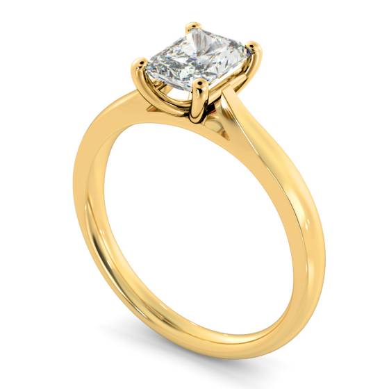 HRRA1147 Classic Four Claw Radiant Solitaire Diamond Ring