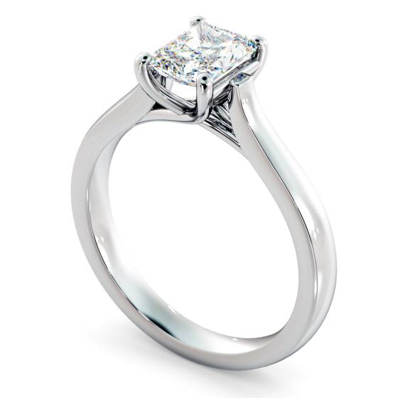 HRRA1151 4 Prong Radiant cut Solitaire Diamond Ring