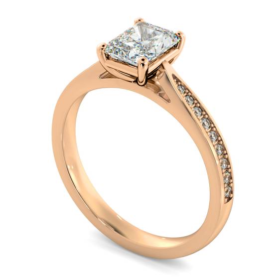 HRRASD1163 Radiant Shoulder Diamond Ring
