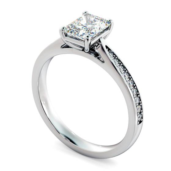 HRRASD1163 Radiant Shoulder Diamond Ring