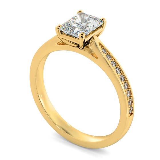 HRRASD1163 Radiant Shoulder Diamond Ring