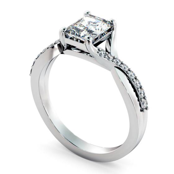 HRRASD1167 Radiant Shoulder Diamond Ring