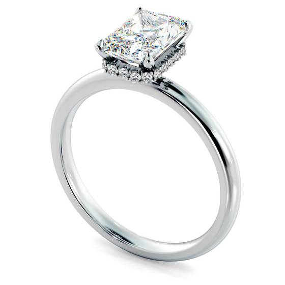HRRASD2360 Modern Radiant Cut Shoulder Diamond Ring