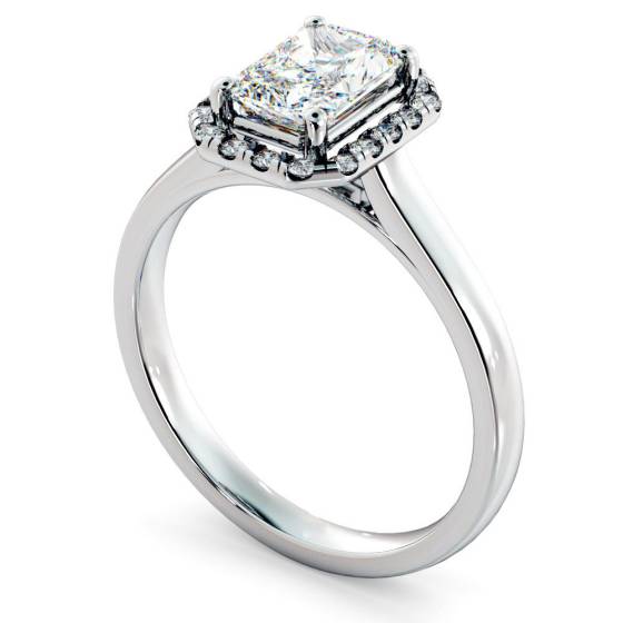 HRRASD828 Classic Radiant cut Halo Diamond Ring