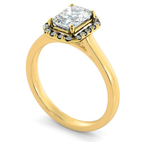 HRRASD828 Classic Radiant cut Halo Diamond Ring