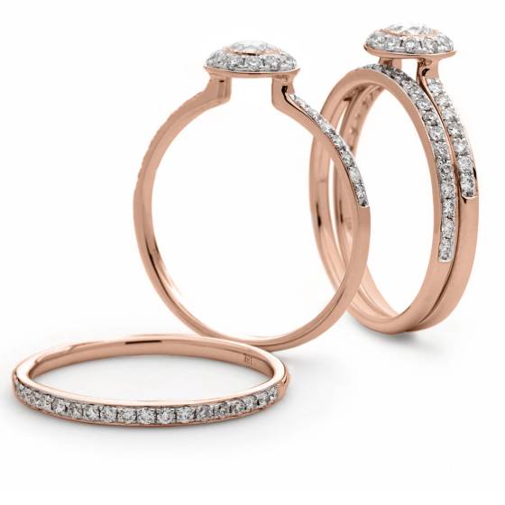 HRRBS890 Round cut Diamond Pave set Designer Bridal Set