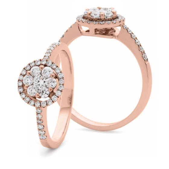 HRRCL2437 Round Cluster Diamond Ring