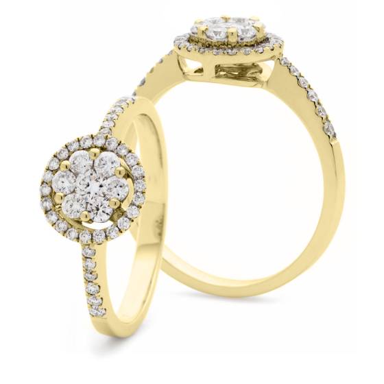 HRRCL2437 Round Cluster Diamond Ring