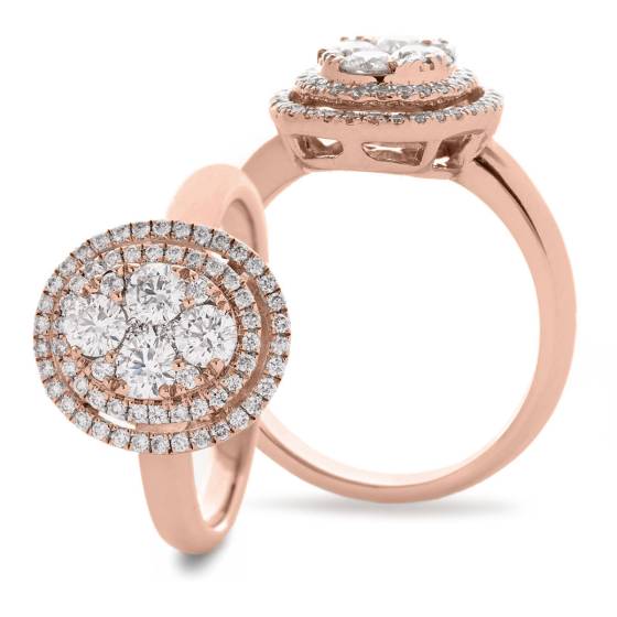 HRRCL2440 Round Cluster Diamond Ring