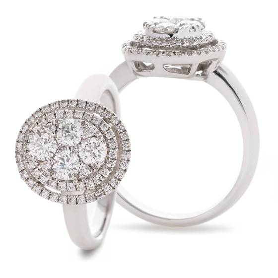 HRRCL2440 Round Cluster Diamond Ring