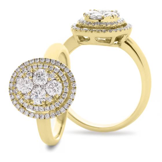 HRRCL2440 Round Cluster Diamond Ring