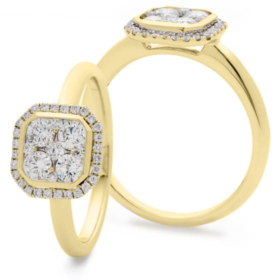 HRRCL2441 Round Cluster Diamond Ring