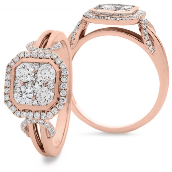 HRRCL2442 Round Cluster Diamond Ring