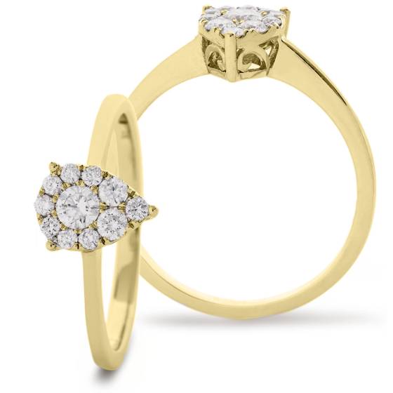 HRRCL2443 Round Cluster Diamond Ring