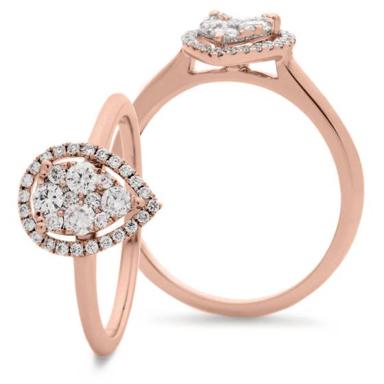 HRRCL2444 Round Cluster Diamond Ring
