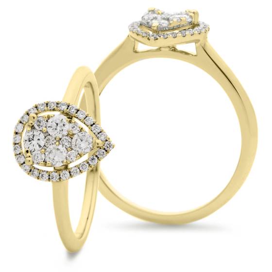 HRRCL2444 Round Cluster Diamond Ring