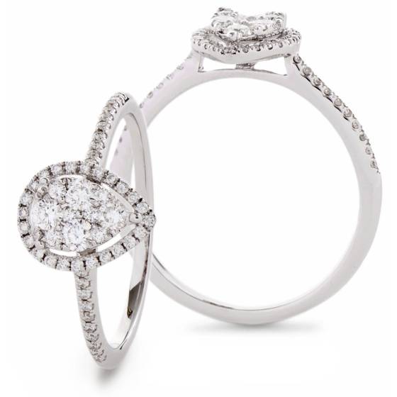 HRRCL2445 Round Cluster Diamond Ring