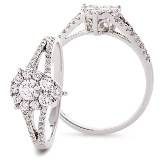 HRRCL2446 Round Cluster Diamond Ring