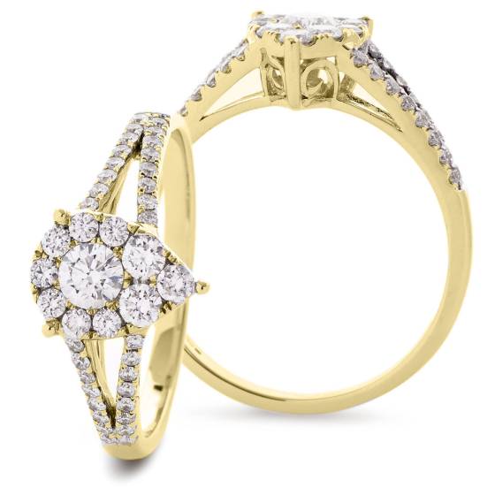HRRCL2446 Round Cluster Diamond Ring