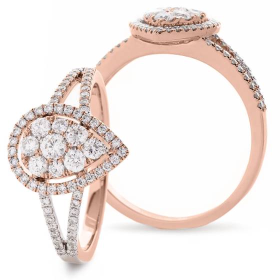 HRRCL2447 Round Cluster Diamond Ring