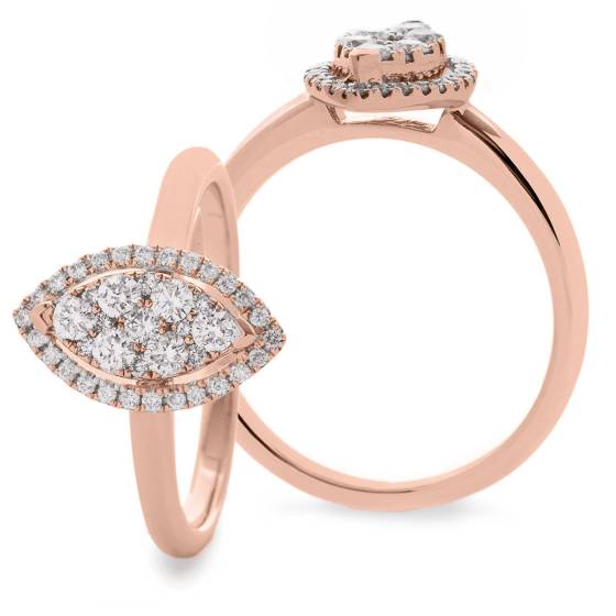 HRRCL2449 Round Cluster Diamond Ring