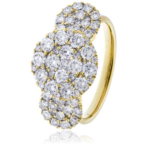 HRRCL2450 Round Cluster Diamond Ring