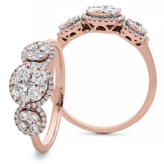 HRRCL942 Designer Round cut Cluster Diamond Ring