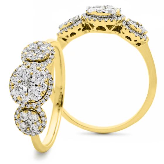 HRRCL942 Designer Round cut Cluster Diamond Ring