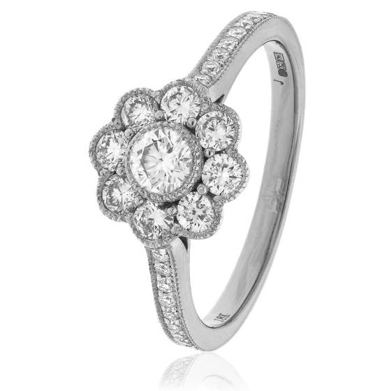 HRRCL955 Round Halo Diamond Ring