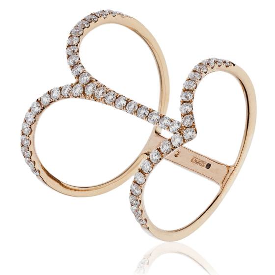 HRRCT951 Round cut Loop Cocktail Diamond Ring