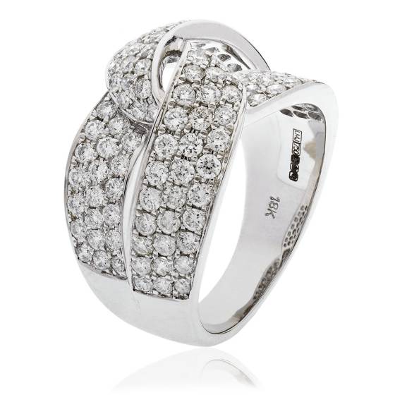 HRRCT976 Twisted Round cut Cocktail Diamond Ring