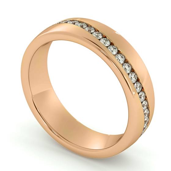 AQUARIUS Round cut Full Wave Diamond Eternity Ring