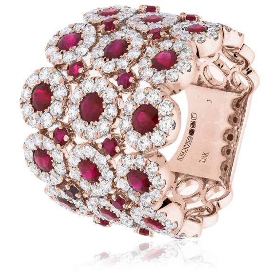 HRRGRY1083 Designer Ruby & Diamond Cocktail Ring