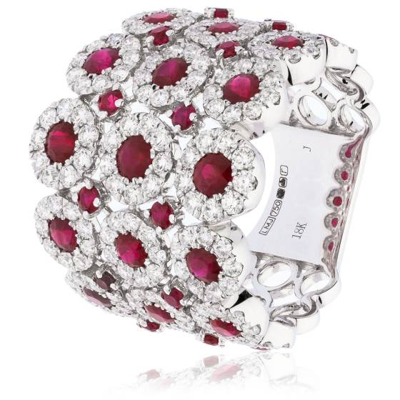HRRGRY1083 Designer Ruby & Diamond Cocktail Ring