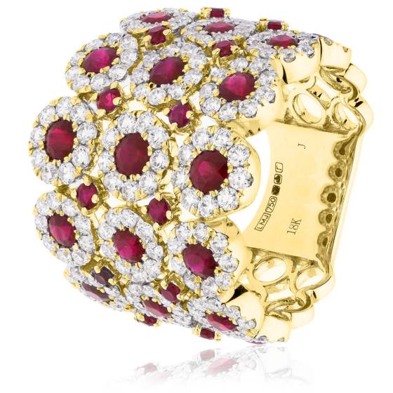 HRRGRY1083 Designer Ruby & Diamond Cocktail Ring