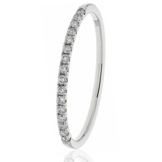 HRRHE2388 Round Cut Half Eternity Ring