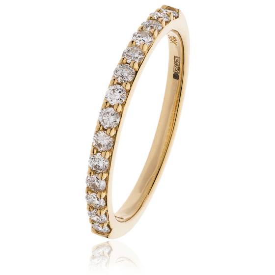 HRRHE2391 Round Cut Half Eternity Ring