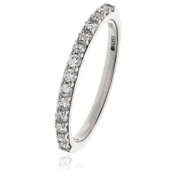 HRRHE2391 Round Cut Half Eternity Ring