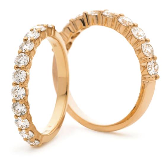 HRRHE2392 Round Cut Half Eternity Ring