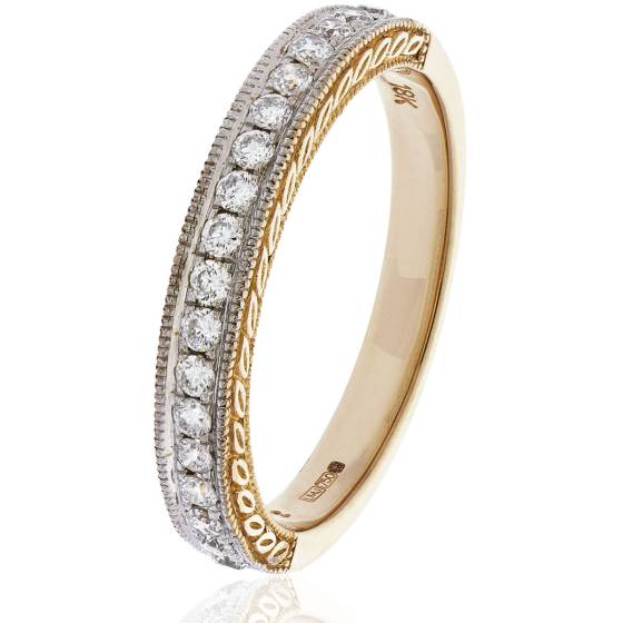 HRRHE2395 Round Cut Half Eternity Ring