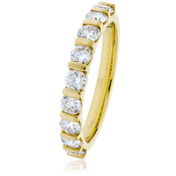 HRRHE2396 Round Cut Half Eternity Ring