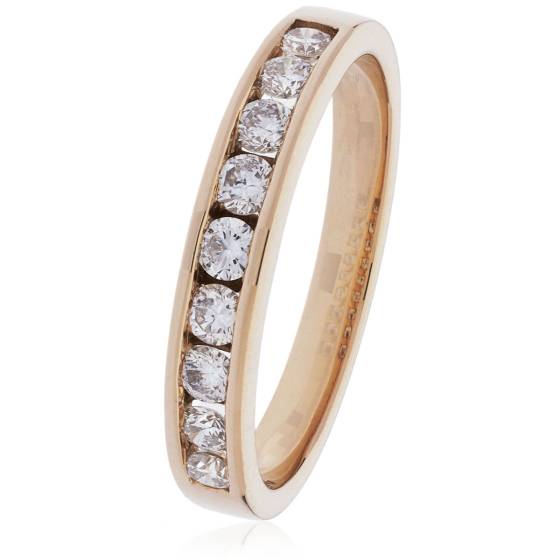 HRRHE2397 Round Cut Half Eternity Ring