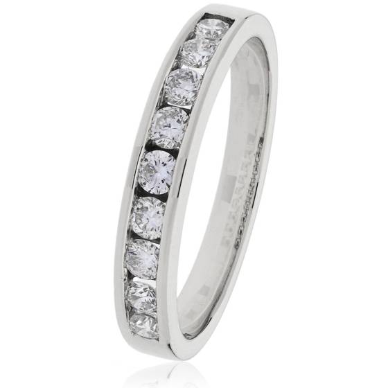 HRRHE2397 Round Cut Half Eternity Ring
