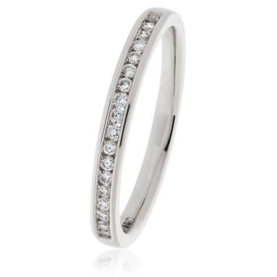HRRHE2399 Round Cut Half Eternity Ring