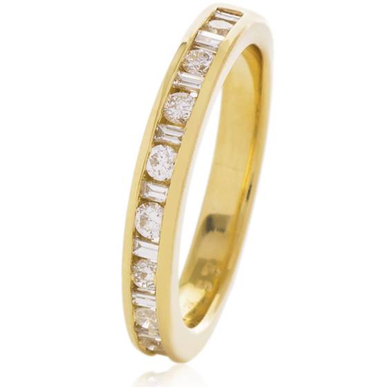 HRRHE2400 Round Cut Half Eternity Ring
