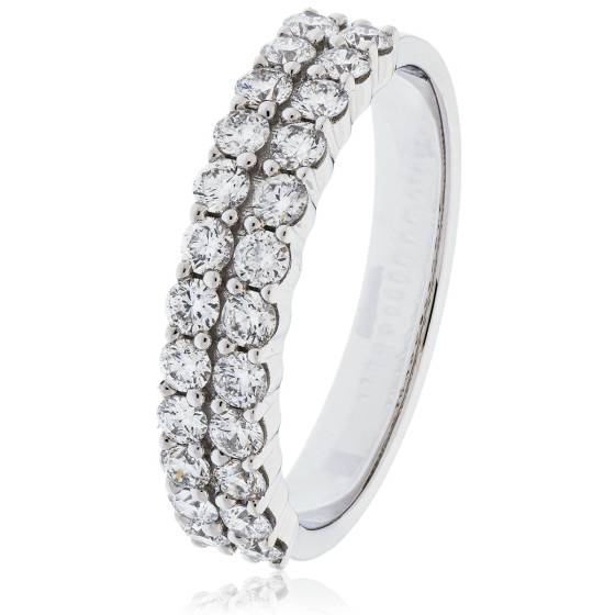 HRRHE2404 Round Cut Half Eternity Ring