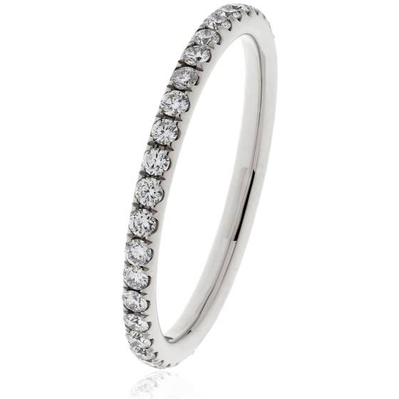HRRHE2408 Round Cut Half Eternity Ring