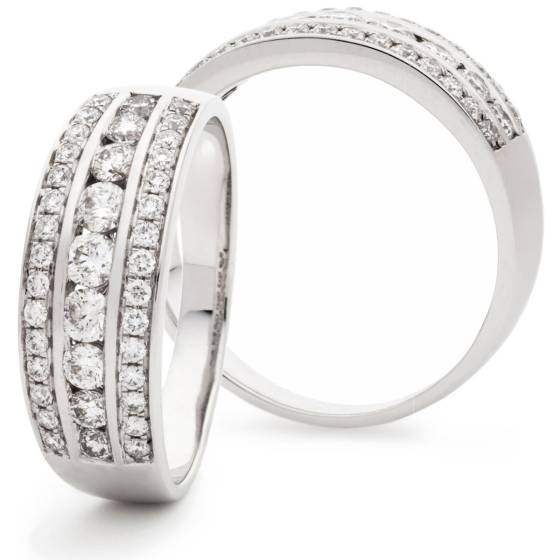 HRRHE2420 Round Cut Half Eternity Ring