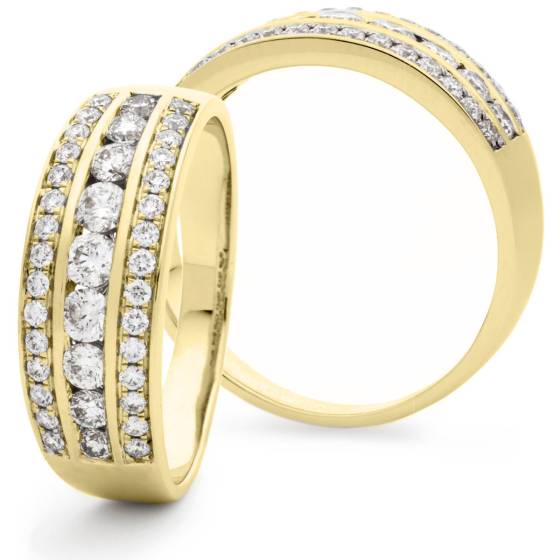 HRRHE2420 Round Cut Half Eternity Ring